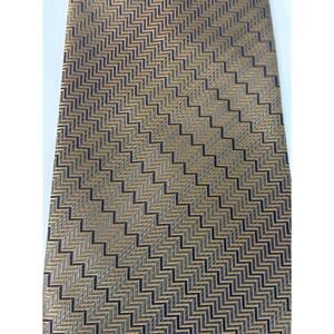 Kenneth Cole New York, men's 100% silk tie, brown, gold burgundy pattern